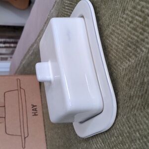 Barro Butter Dish Off-white Ceramic, Pereira Office Portugal, Dishwasher Safe